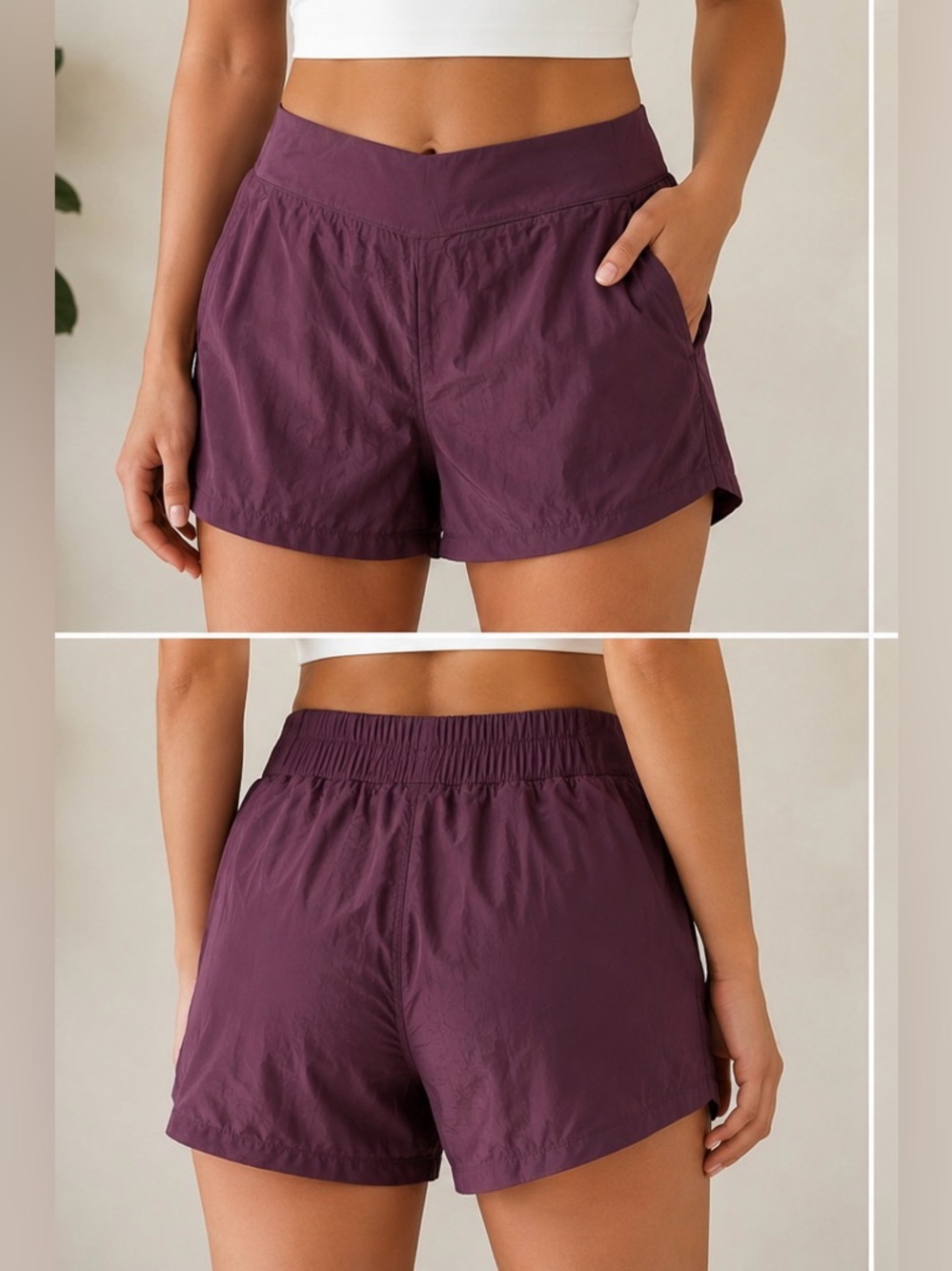 Athleta Deep Plum Women's Athletic Shorts